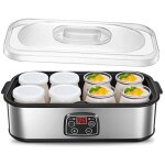 Pots, 180ml pot en verre avec couvercle, yaourti�re avec �cran num�rique, thermostat r�glable et minuterie, ...