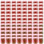 Vidaxl - pots à confiture couvercle blanc et rouge 96 pcs verre 230 ml Vidaxl - pots à confiture couvercle blanc et rouge 96 pcs verre 230 ml