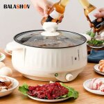 Pot lectrique multicuiseur simple / double couche de 1, 7 l, pole antiadhsive domestique pour 1  ...