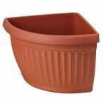 Pot de fleurs d'angle en terre cuite dona form - plastique