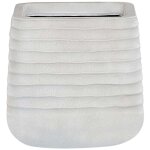 Pot de fleurs cache - pot carr� 28x28 cm blanc mati�res r�sistantes id�al pour int�rieur et ext�rieur ...