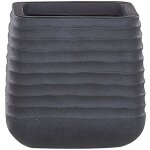 Pot de fleurs cache - pot carr� 28x28 cm noir mati�res r�sistantes id�al pour int�rieur et ext�rieur ...