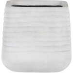 Pot de fleurs cache - pot carr 38x38 cm blanc matires rsistantes idal pour intrieur et extrieur ...