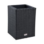 Estexo - pot de fleurs avec cache pot en polyrotin 30 x 30 x 40 cm noir Estexo - pot de fleurs avec cache pot en polyrotin 30 x 30 x 40 cm noir