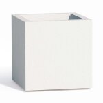 Idralite - pot de fleurs carr en rsine h 40 mod. cube 40x40 cm blanc