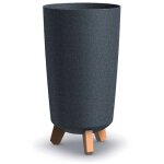 Pot de fleurs gracia tubus slim eco wood dgtl200w anthracite prosperplast