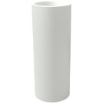 Pot de fleur jardinire blanc rond haut pour plantes moderne en rsine mod. barocco