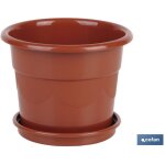 Pot de fleurs rond avec soucoupe sp�cial pour les plantes et les fleurs parfait pour placer en ext�rieur ...