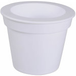 Pot de fleurs solaire led pot de fleurs lumineux clairage solaire du pot de fleurs, blanc satin, batterie ...