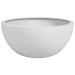 Eda - pot de fleurs vasque en plastique graphit up blanc crus -  30 cm