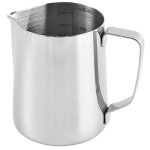 Pot  lait 350ml acier inoxydable pichet  lait moussant avec la ligne de mesure pour faire des cappuccino ...