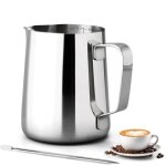 Pot � lait - 350ml caf� au lait cappuccino pichet a lait inox pour faire mousser le lait avec stylo d�coratif ...