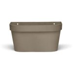 Pot mural - garden id star - taupe 36 x 16 cm - r�servoir d'eau avec syst�me de trop - plein - recycl� ...