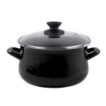 Pot noir couvercle en ver