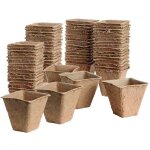 Pots de plantation bio sans tourbe 80 pots - 6 cm - carr�s
