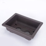 Pot rectangulaire pour plantes succulentes - mod�le avec plateau et design �pur�, design �pais avec trou ...