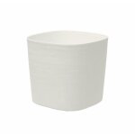 Pot avec r�serve d'eau - garden id respect - blanc 40 x 40 cm - 100% d�chets m�nagers - 100% recyclable ...