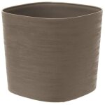 Pot avec r�serve d'eau - garden id respect - taupe 20 x 20 cm - 100% d�chets m�nagers - 100% recyclable ...
