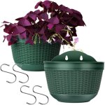 Pots suspendus plantes en plastique lot de 2 jardini�res suspendu pot de fleurs � suspendre et 4 crochets ...