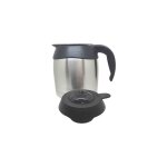 Pot thermos en inox avec couvercle noir 8 - 12 tasses adagio rowenta - ss - 201400 - ss - 208695