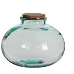 Pot en verre olly rond avec bouchon en lige