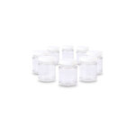 Home equipement - pot de yaourt en verre avec couvercle  visser, x8 80155 pour yaourtire