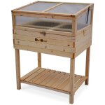 Sweeek - potager en bois sur pieds et serre en polycarbonate amovible. erable. 2 en 1. avec tagre et ...