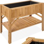 Tectake - carr potager de jardin sur pied surlev en bois avec tagre