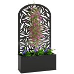 Potager sur�lev� en m�tal avec treillis, jardini�re murale ou sur pied avec brise - vue