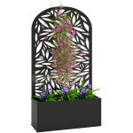 Potager sur�lev� en m�tal avec treillis, jardini�re murale ou sur pied avec brise - vue