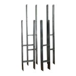 Estexo - poteau d'ancrage en h support de carport 141mm galvanise  chaud longueur60 cm