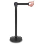 Poteau de barri�re noir de qualit� sup�rieure avec ruban adh�sif noir