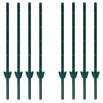 Poteau de cl�ture ancrage de sol 107 cm jeu de 8 poteaux de cl�ture poteau vert