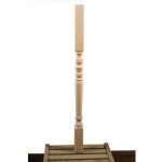 Levigne - poteau tourn� en bois massif pour balustrade longueur h�tre cm