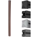 Poteau en wpc sarthe, clture en wpc, pidroit, pal, systme d'embotage, 1, 88m - anthracite