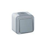 Legrand ? poussoir �tanche 10a ip55 saillie gris ? montage en saillie pour environnements techniques ...