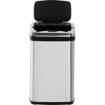 Poubelle automatique 30l en acier inoxydable avec capteur de mouvement, corbeille � d�chets pour cuisine, ...