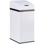 Helloshop26 - poubelle automatique cuisine design capteur couvercle seau intrieur 7 litres blanc