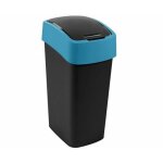 Poubelle a bascule curver 25l / noir / bleu