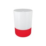 Poubelle � bascule de salle de bain moji 5l rouge & blanc spirella