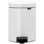 Poubelle blanche 5 litres brabantia ronde à pédale Poubelle blanche 5 litres brabantia ronde à pédale