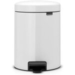 Poubelle blanche 5 litres brabantia ronde  pdale