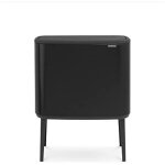 Poubelle brabantia bo touch bin noir mat 34 litres acier