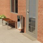 Poubelle � cendrier murale acier inoxydable 26 l vidaxl