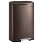 Songmics - poubelle cuisine 50l, poubelle bureau, fermeture en douceur, avec p�dale, en acier, seau int�rieur, ...