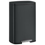 Songmics - poubelle cuisine 50l, poubelle bureau, fermeture en douceur, avec p�dale, en acier, seau int�rieur, ...