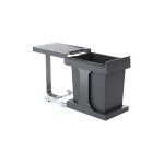 Fp - poubelle de cuisine coulissante encastrable sous vier 20l hailo solo manuelle