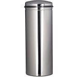 Helloshop26 - poubelle cuisine en inox 50 litres bac  ordures en mtal 80 cm de hauteur 30 cm de diamtre ...