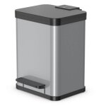 Hailo - poubelle � p�dale 0619 - 220 �ko uno plus m 17l argent
