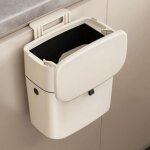 Poubelle de cuisine suspendue, poubelle de cuisine de 7 litres avec couvercle, poubelle de cuisine murale, ...